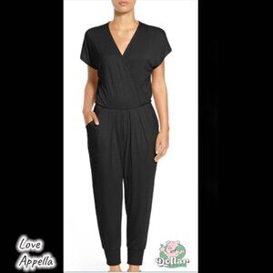 Short Sleeve Wrap Top Jumpsuit by Loveappella Size PXL